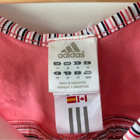 Adidas Pink and Black Striped Top - Picture 3 of 3